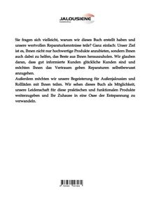 Johannes Knecht: Reparaturanleitungen für Außenjalousien und Rollläden, Buch