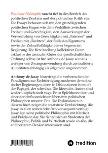 Anthony De Jasay: Politische Philosophie, Buch