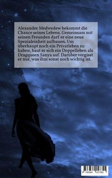 Textbeschreibung: Alexander erhält eine Lebenschance und führt ein Doppelleben als Dragqueen. Hintergrund: Silhouette bei Nacht.
