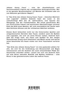Dominik Kant: Das Erbe des Johann Georg Faust, Buch