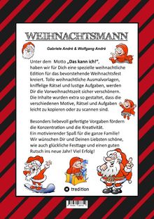 Wolfgang André: Craftbook - 150 Seiten Tolle Weihnachtliche Motive - Lustige Aufgaben - Knifflige Rästel - Weihnachtsmänner - Christmas, Buch