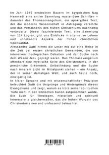 Alessandro Gatti: Das Thomasevangelium und seine Bedeutung für das frühe Christentum, Buch