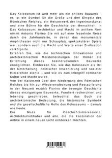 Antonio Fiorino: Das Kolosseum: Architektur und Macht im antiken Rom, Buch