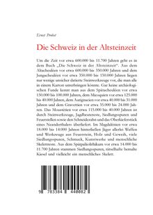 Ernst Probst: Die Schweiz in der Altsteinzeit, Buch