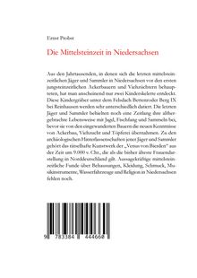 Ernst Probst: Die Mittelsteinzeit in Niedersachsen, Buch