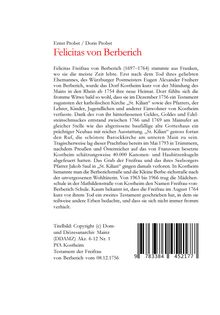 Ernst Probst: Felicitas von Berberich, Buch