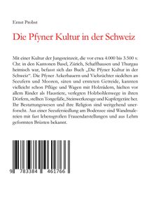 Ernst Probst: Die Pfyner Kultur in der Schweiz, Buch