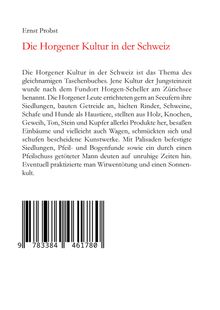 Ernst Probst: Die Horgener Kultur in der Schweiz, Buch