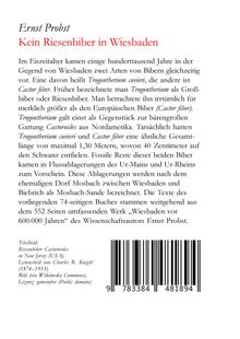 Ernst Probst: Kein Riesenbiber in Wiesbaden, Buch