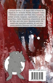 Roter und blauer Hintergrund mit einem grau gezeichneten Bären und dem Wort "Urschrei". Text beschreibt Gerhard Sperling. ISBN-Nummer unten rechts.