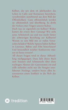 Text in roter Schrift: Beschreibung der Rolle von Kellnern in der Kultur und Literatur und auf welche Fragen das Buch eingeht.