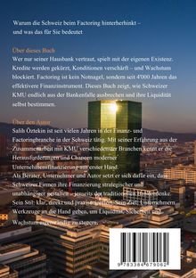 "Warum die Schweiz beim Factoring hinterherhinkt – und was das für Sie bedeutet. Über dieses Buch: Wer nur seiner..." 

Im Hintergrund sind Hochhäuser bei Abenddämmerung sichtbar.
