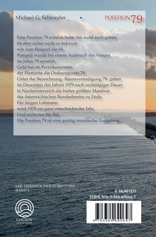 Eine Illustration mit Text über Position 79, Themen zu Geschichte, Chemie und Militär. Unten links ein Logo: Edition Bogen & Bausch.