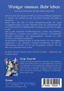 "Weniger müssen. Mehr leben." Ein Buch, das inspiriert, authentisch zu leben. Bonus: Zugang zu Online-Ressourcen. Illustration: Frau mit Wasser.