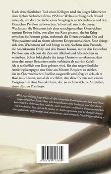 Text über einen Wachmann 1958 in Brüssel, der in ein Netzwerk gerät; er hinterfragt Vertrauen und Absichten der Beteiligten.