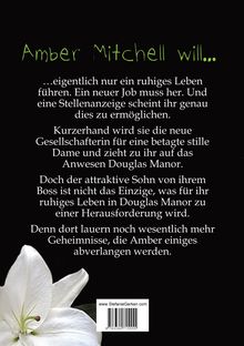 Text: "Amber Mitchell will... eigentlich nur ein ruhiges Leben führen." Unten links ist eine weiße Lilie sichtbar.