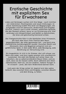 Der Text beschreibt eine erotische Geschichte mit ausführlichen Szenen, fokussiert auf Verlangen und Machtspiele.