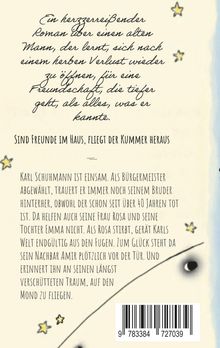 Ein herzzerreißender Roman über Verlust und neue Freundschaften. Illustration mit Sternen und einem Mond.
