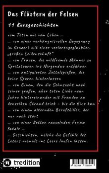 "Das Flüstern der Felsen. 11 Kurzgeschichten von Toten und lebendigen Begegnungen, Leidenschaft und geheimnisvollen Touren."