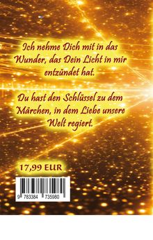 Goldene Lichter im Hintergrund. Oben: "Ich nehme Dich mit..." Unten: "Du hast den Schlüssel..." Preis: 17,99 EUR, mit Barcode.