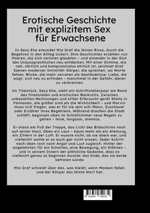 "Erotische Geschichte mit explizitem Sex für Erwachsene" steht oben. Darunter eine Synopsis über das Buch "Sexy Ehe" von Mia Graf.