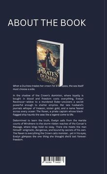 "ABOUT THE BOOK" steht oben, darunter ist ein Buch abgebildet mit dem Titel "THE PIRATE'S DUCHESS".