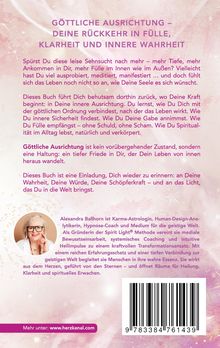 "GÖTTLICHE AUSRICHTUNG – DEINE RÜCKKEHR IN FÜLLE, KLARHEIT UND INNERE WAHRHEIT". Pastellfarbener Hintergrund.