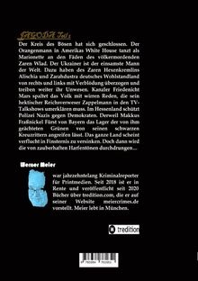 Texte: "JAGODA Teil 2" und "Werner Meier war jahrzehntelang Kriminalreporter..." Ein Cartoon-Gesicht ist abgebildet.