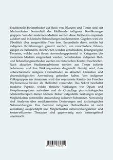 Ein Text beschreibt traditionelle Heilmethoden indigener Völker, Tierarten und deren medizinisches Anwendungs­potential.