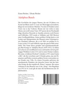 Titel: Adolphus Busch. Ein junger Mann wandert nach Amerika aus und wird in der Brauerei seines Schwiegervaters erfolgreich.