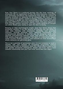 Ein Buchcover mit Text über emotionale Intelligenz und Resilienz. Im Hintergrund dunkle Wolken mit vereinzelten Blitzen.