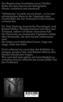 Ein düsterer Thriller beginnt im Ruhrgebiet. Eine Reise in eine Gesellschaft ohne Vertrauen in Gesetze. Unten: Zwei Menschen.