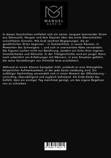Oben ein schwarzes Logo mit stilisierten Buchstaben "MG" und dem Namen "Manuel Garcia". Darunter ein längerer Text.