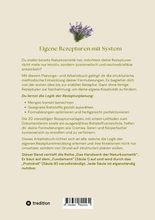 Eigene Rezepturen mit System. Beschreibung eines Planungs- und Arbeitsbuchs für Naturkosmetik, mit Rezeptvorlagen und Logik der Rezeptplanung.