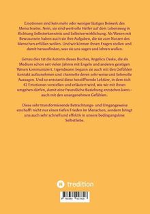 Ein Text beschreibt, wie wertvoll Emotionen für Selbstverwirklichung sind, und erwähnt ein Buch von Angelica Osske. Unten ein Logo.