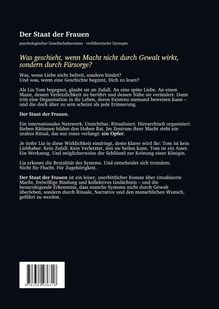 Titel: Der Staat der Frauen. Fragen zu Macht und Fürsorge. Lia trifft Tom, entdeckt ein geheimes Netzwerk und trifft Entscheidungen.