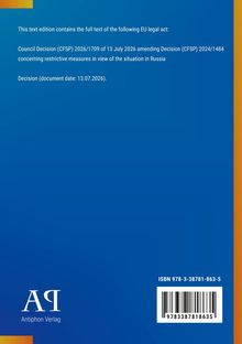 Textausgabe des EU-Rechtsakts: Entscheidung (GASP) 2026/1709. Vertikal verlaufendes Farbmuster.