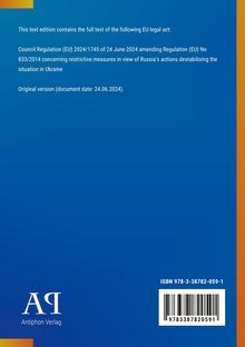 Textedition mit vollständigem EU-Rechtsakt. ISBN 978-3-38782-059-1. Logo unten links, blauer Hintergrund.