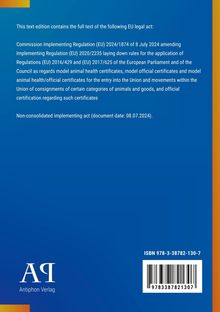 Diese Ausgabe enthält den vollen Text einer EU-Verordnung. ISBN: 978-3-38782-130-7. Blau mit gelbem Streifen. Logo: Antiphon Verlag.