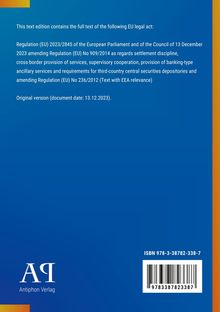 Enthält den vollständigen Text der EU-Verordnung 2023/2845. Originaldatum: 13.12.2023. Blau mit gelben Akzenten.