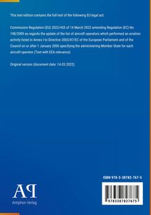 Ein EU-Gesetzestext mit ISBN 978-3-38782-767-5. Unten links ein Logo des Antiphon Verlags auf blauem Hintergrund.