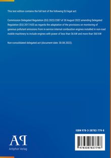 Textausgabe der EU-Verordnung 2022/2387, 30.08.2022. Antiphon Verlag Logo unten links, blaue Hintergrundfarbe.