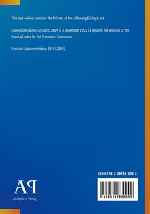 EU-Rechtstext: Ratsbeschluss (EU) 2022/2409. Verlag: Antiphon Verlag. ISBN 978-3-38783-000-2. Hintergrund blau.