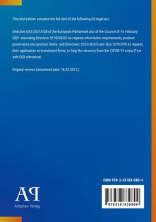 Blauer Hintergrund mit Text über eine EU-Richtlinie und Dokumentdatum 16.02.2021. Unten links "Antiphon Verlag". ISBN rechts.
