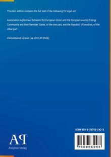 Text zu EU-Rechtsakt: Assoziationsabkommen zwischen EU und Republik Moldau, konsolidierte Fassung ab 2026. ISBN und Verlag.