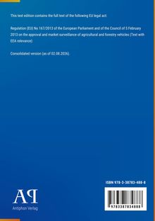Text über eine EU-Verordnung, blaues Hintergrund, weiße Schrift. Unten Logo mit „Antiphon Verlag“ und ISBN-Code.