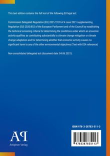 Ein blauer Hintergrund mit weißem Text über EU-Verordnung und Klimawandel. Unten links ein Logo von Antiphon Verlag.