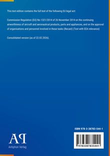 EU-Verordnung über Lufttüchtigkeit, konsolidiert am 22.02.2026. Unten Logo "Antiphon Verlag" und ein Barcode.