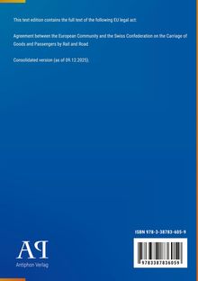 Text über EU-Gesetz bezüglich Transportabkommen. "Antiphon Verlag" und ISBN im unteren Bereich. Blaues Design.