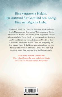 Ein dramatischer Hintergrund mit Text über eine Heldin der Französischen Revolution und ein Konflikt zwischen Loyalität und Gefühl.
